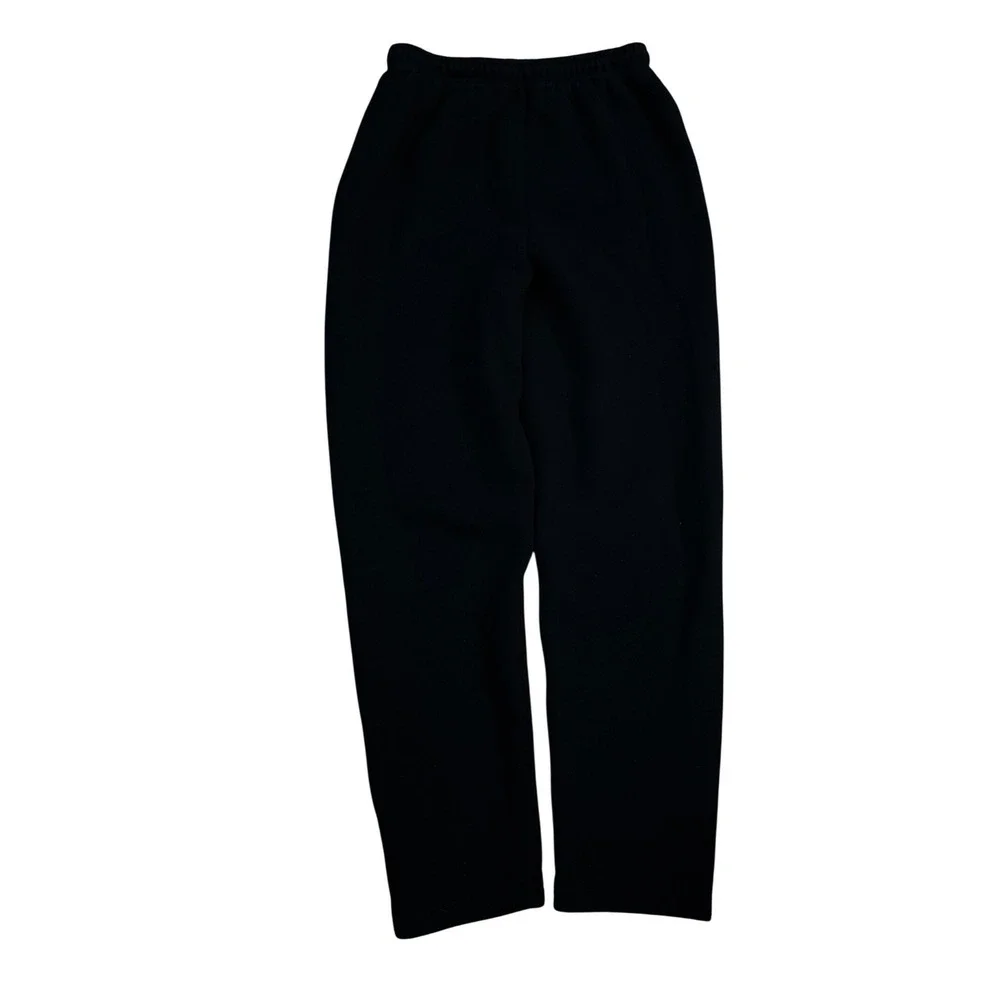 Fruit of the Loom Mens Small Black Fleece Sweatpants Elastic Waist Straight Leg
